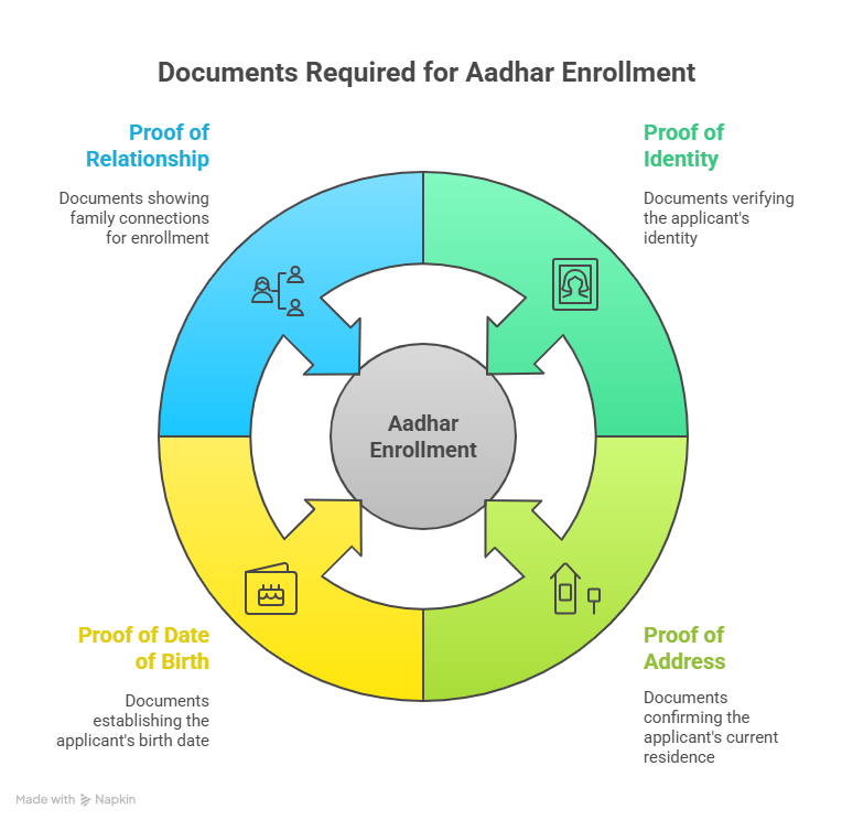 Documents Required for Aadhar Card Enrolment and Update